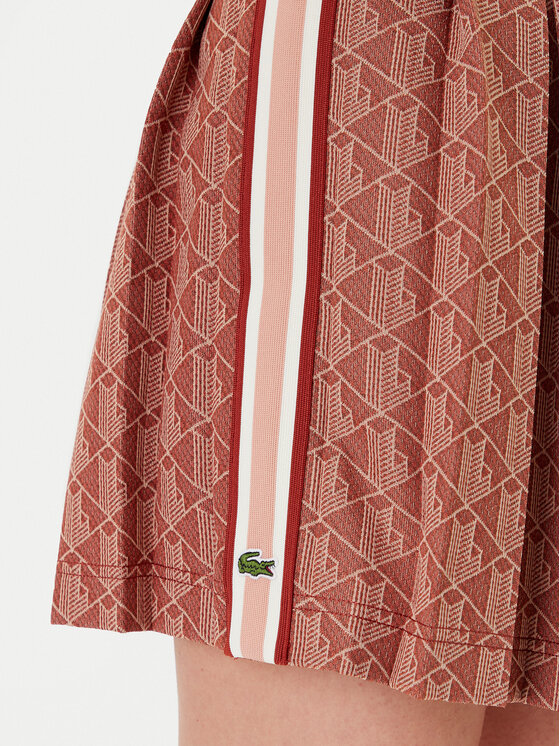Lacoste Lacoste Spódnica plisowana JF0516 Brązowy Regular Fit