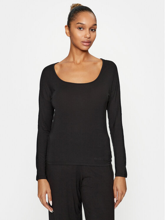 Calvin Klein Underwear Calvin Klein Underwear Pidžamska bluza 000QS7006E Crna Regular Fit