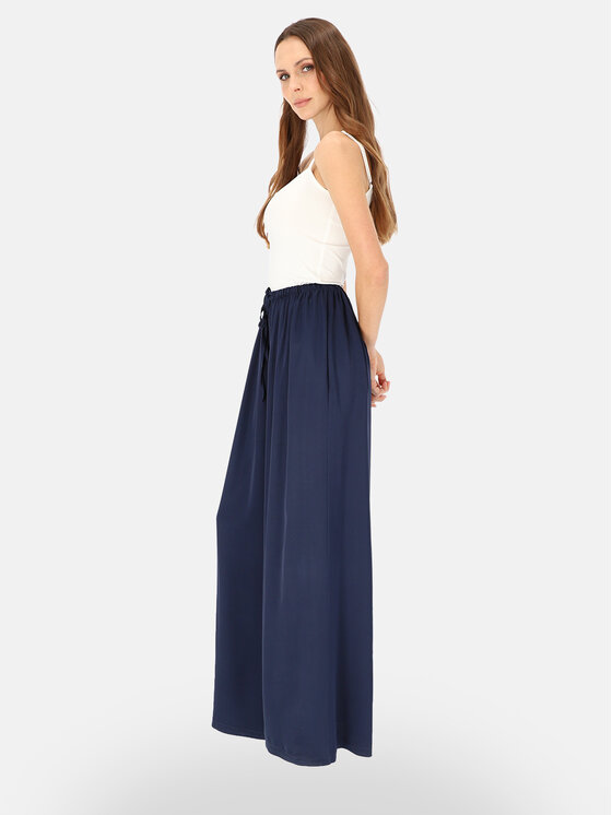 L’AF L’AF Spodnie materiałowe Sheron Granatowy Wide Leg
