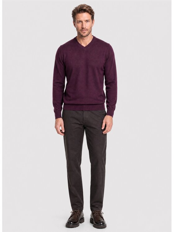Pako Lorente Pako Lorente Sweter P26WN-2X-010 Fioletowy Straight Fit
