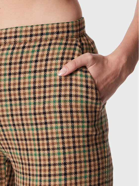 PINKO Pinko Medžiaginės kelnės Gaio 1G1835 A07Q Smėlio Slim Fit