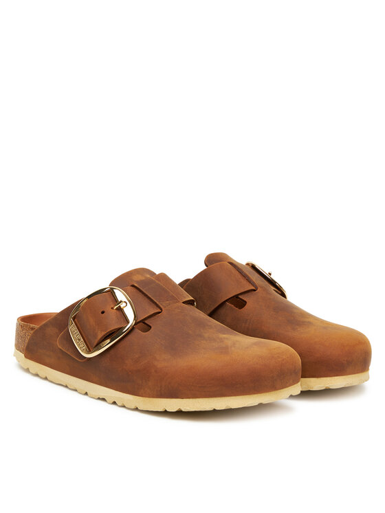 Birkenstock Birkenstock Klapki Boston Big Buckle Hex 1030446 Brązowy