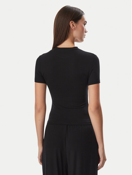Guess Guess Tričko O6BM13 K5058 Čierna Slim Fit