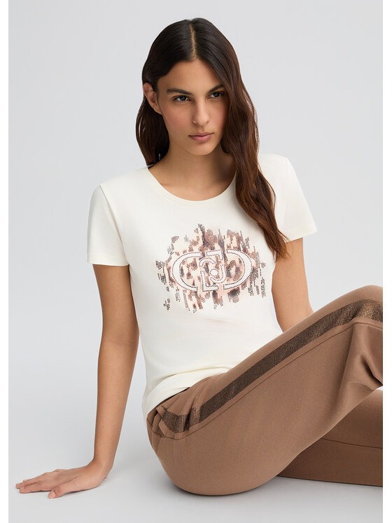 Liu Jo Liu Jo T-Shirt TA5173JS003M9514 Biały Regular Fit