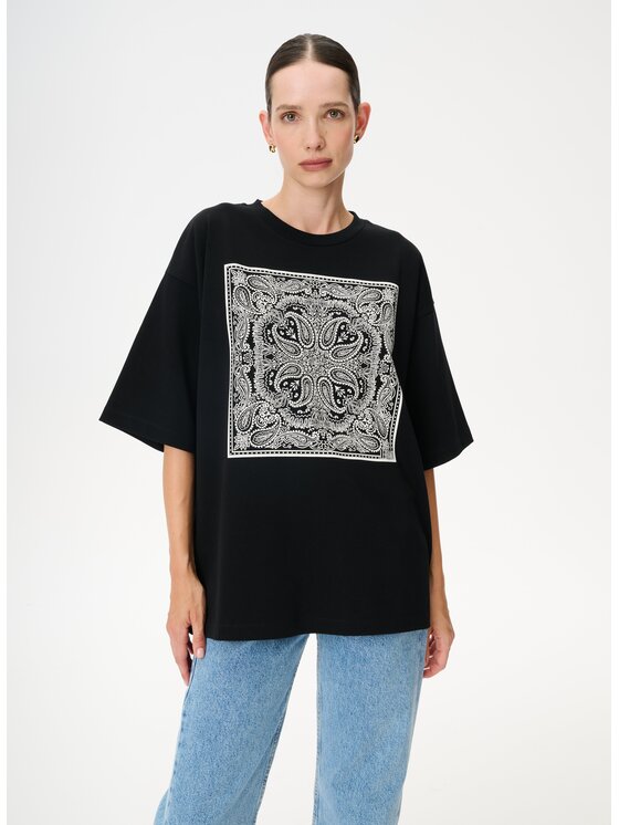LEBRAND LEBRAND T-Shirt Weston Czarny Oversize