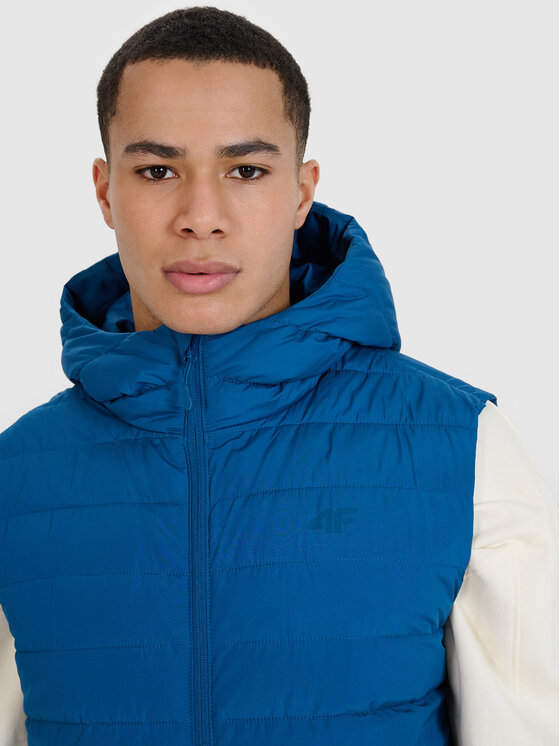4F 4F Kamizelka BASIC+ Turkusowy Regular Fit