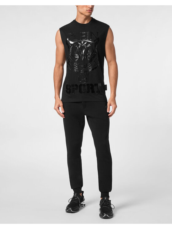 Plein Sport Plein Sport Tank top 10159 Czarny Regular Fit