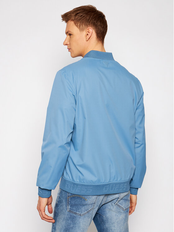 Guess Bomber Bunda Fullzip U1ga00 Wo05g Modra Regular Fit Modivo Sk