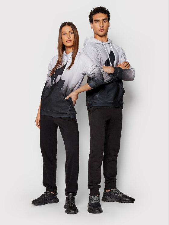 Mr. GUGU & Miss GO Mr. GUGU & Miss GO Majica dugih rukava Unisex Shadow Of Wolf Siva Regular Fit