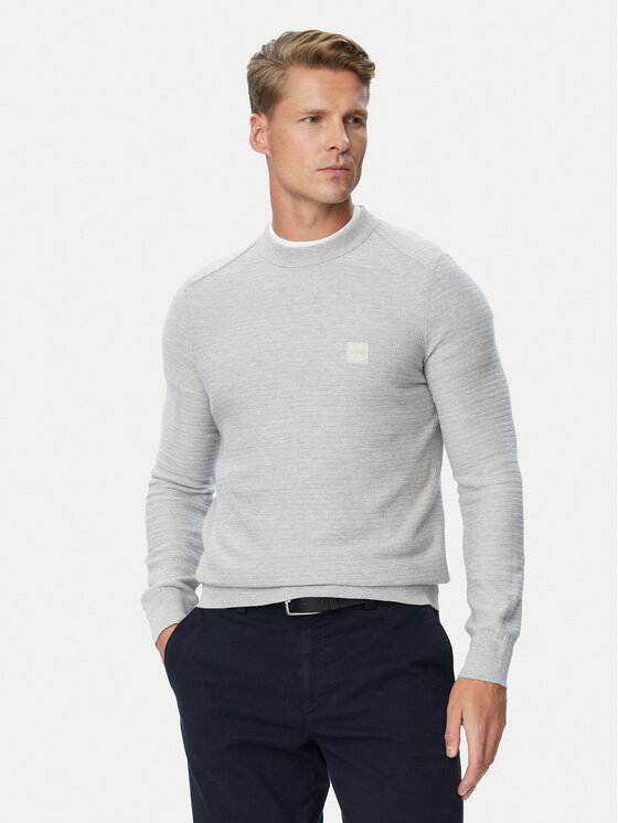 BOSS BOSS Светр Anion_S 50527584 Сірий Regular Fit