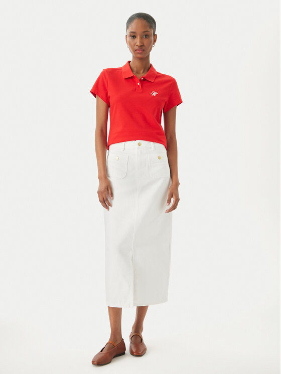 Tommy Hilfiger Tommy Hilfiger Polo 1985 Logo WW0WW49259 Πορτοκαλί Slim Fit