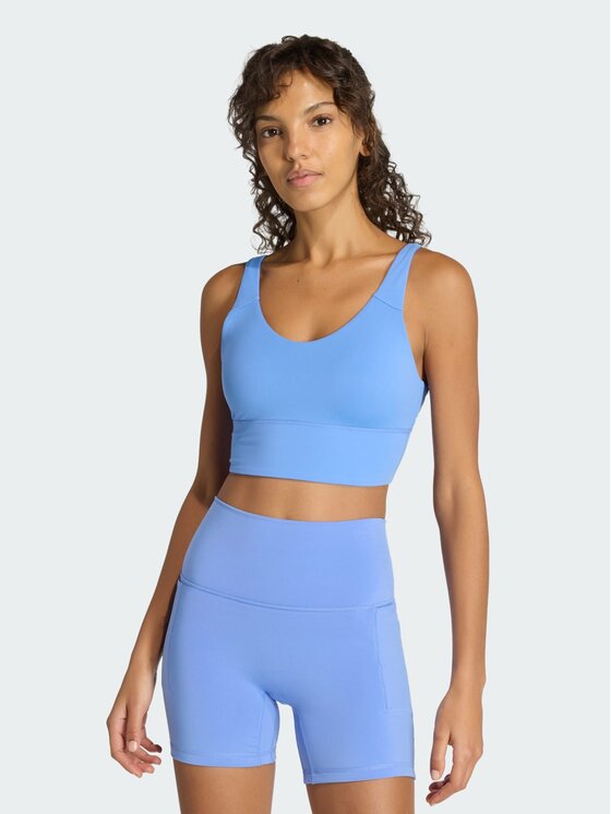 adidas adidas Biustonosz sportowy 158406 Błękitny
