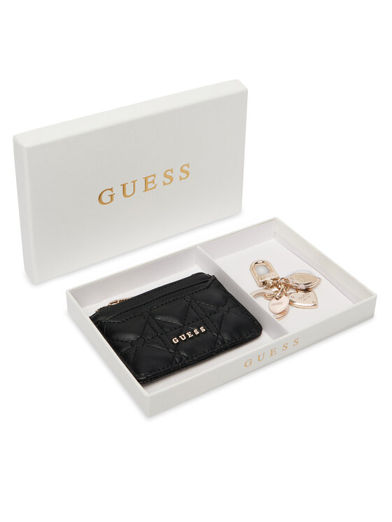 Guess Guess Sada pouzdro na karty a klíčenka GFBOXW P6202 Černá
