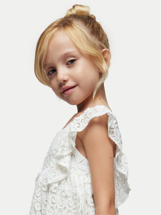 Mayoral Mayoral Sommerkleid 3924 Écru Regular Fit