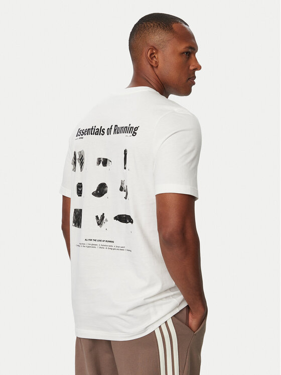 adidas adidas Technisches T-Shirt Run Essentials Graphic T-Shirt KS2501 Weiß Regular Fit