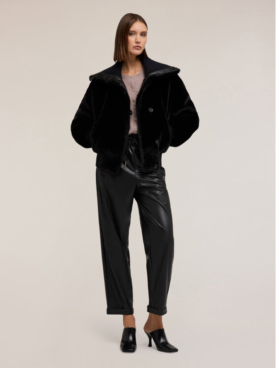 Motivi Motivi Pelliccia 8627Q000226N033 Nero Over Fit