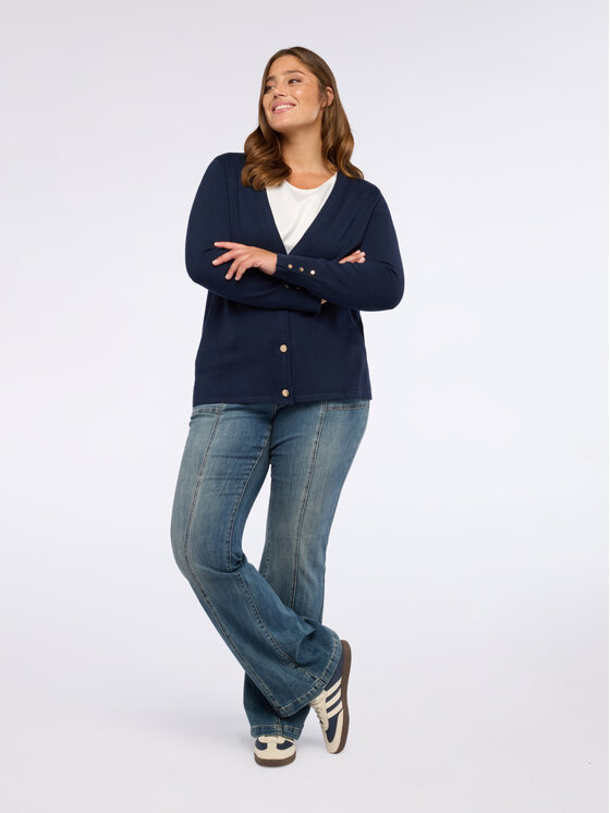 Fiorella Rubino Fiorella Rubino Cardigan M628L008002N034 Blu A-Line Fit