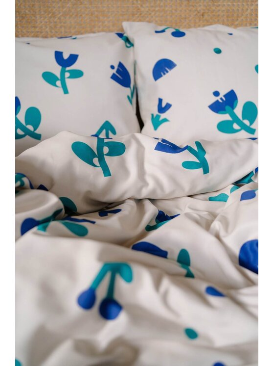 White pocket White pocket Komplet pościeli we wzory Beżowy