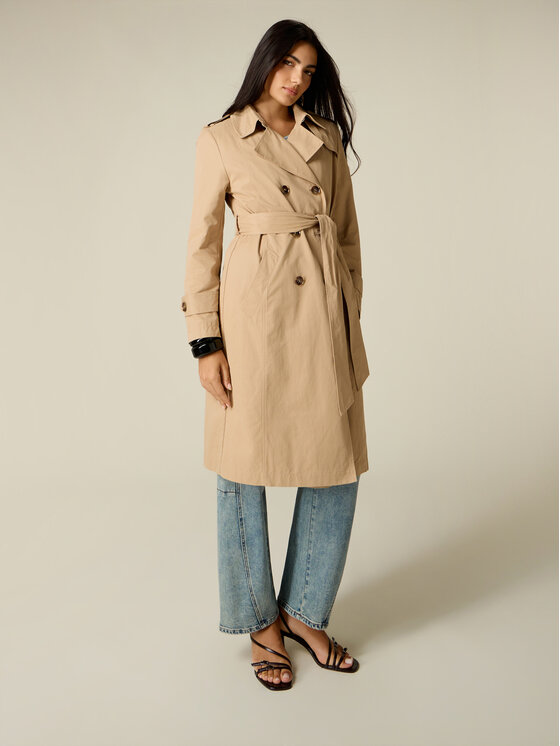 Oltre Oltre Cappotto invernale 0024R000518N012 Crema Baggy Fit