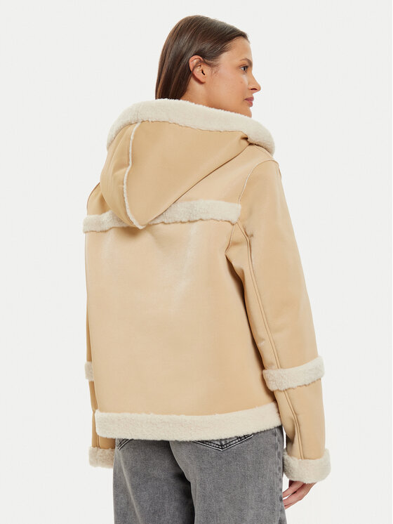 Liu Jo Sport Liu Jo Sport Giacca in similpelle TF4140 E0903 Beige Regular Fit