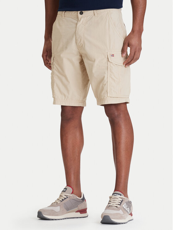 Napapijri Napapijri Pantaloncini di tessuto Noto 2.0 NP0A4HOQ Beige Regular Fit