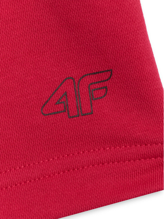 4F 4F Szorty sportowe BASIC+ Czerwony Regular Fit