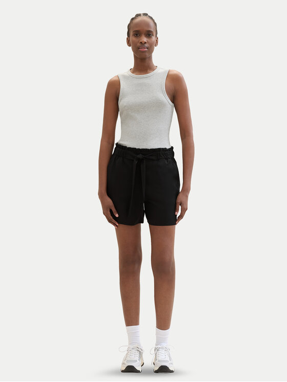 Tom Tailor Denim Tom Tailor Denim Шорти от плат 1040805 Черен Relaxed Fit