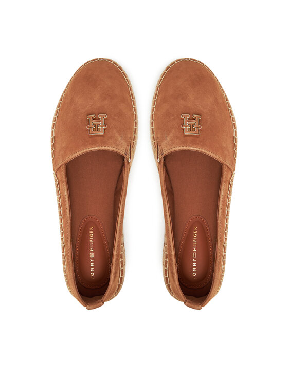 Tommy Hilfiger Tommy Hilfiger Espadrilles Suede Platform Espadrille FW0FW08586 Barna