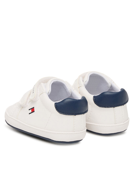Tommy Hilfiger Tommy Hilfiger Sneakersy Low Cut Velcro T0B9-34328-1582 Biela