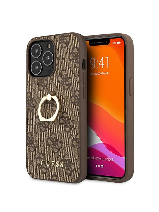 Etui na telefon Guess, Brązowe, iPhone 13 Pro