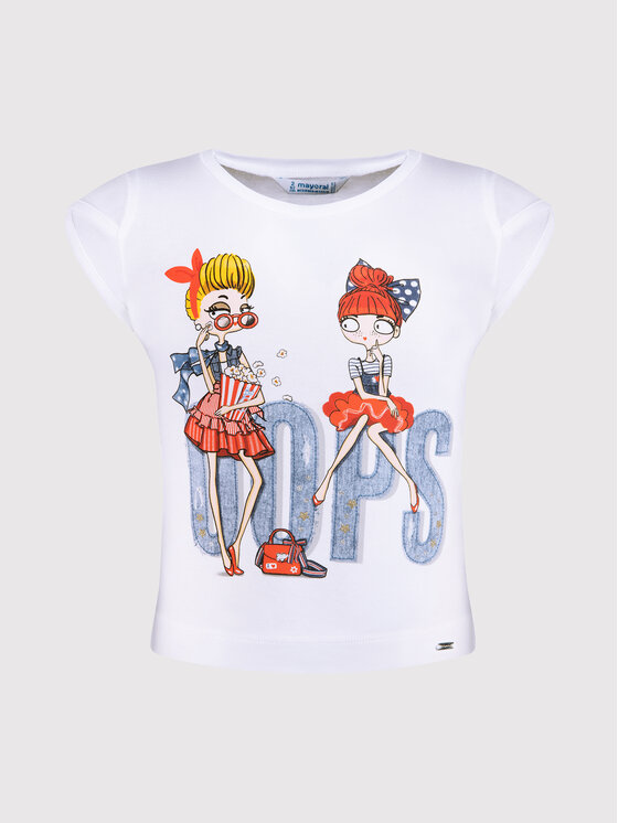 Mayoral Mayoral Tricou 3006 Alb Regular Fit