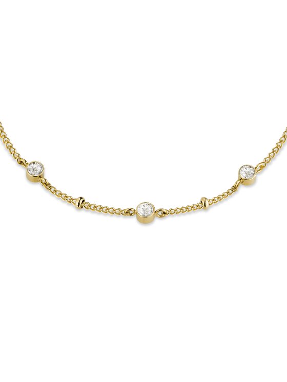 Rosefield Rosefield Naszyjnik Multi Crystal Necklace Złoty