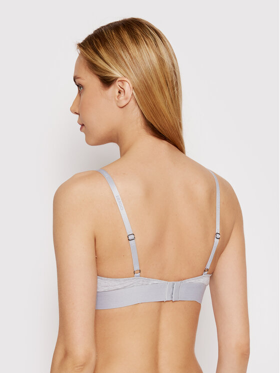HUGO Hugo Bralette krūšturis Triangle Red Label 50469647 Pelēks