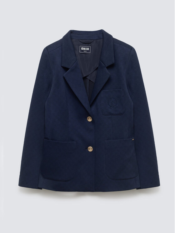 BIG STAR BIG STAR Marynarka NORBIA Granatowy Slim Fit
