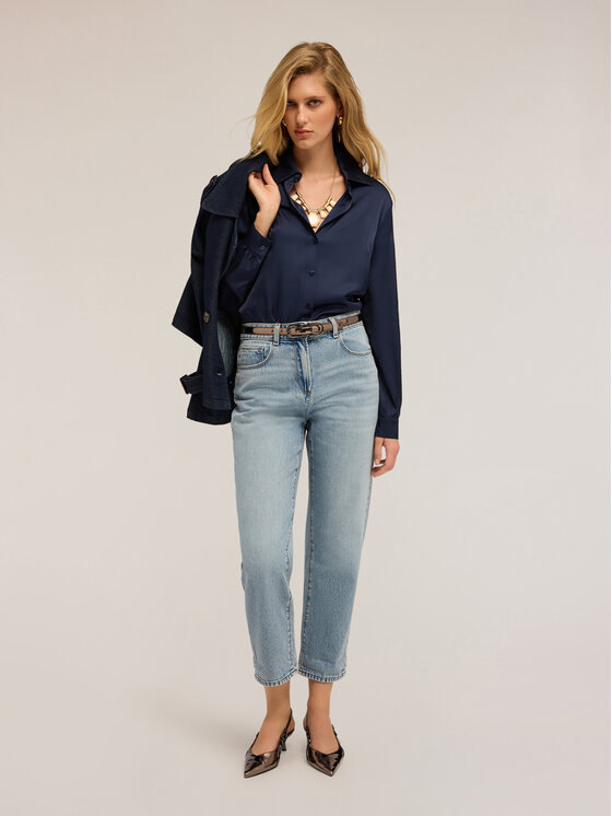 Motivi Motivi Camicia 5192Q000846N034 Blu Regular Fit