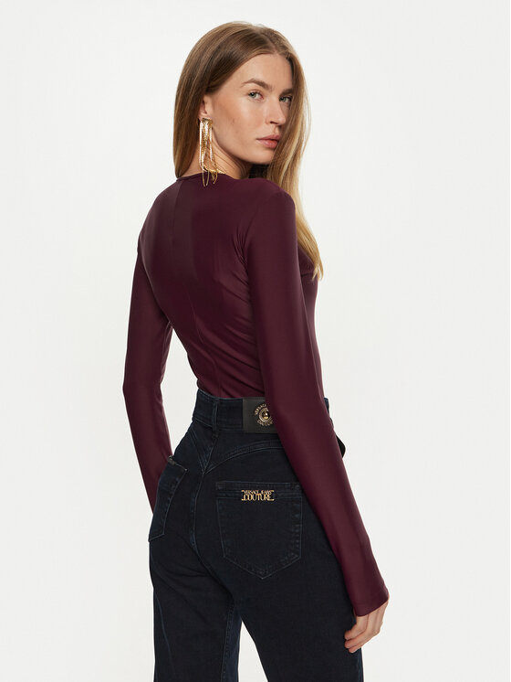 Versace Jeans Couture Versace Jeans Couture Боді 77HAM221 Бордовий Slim Fit
