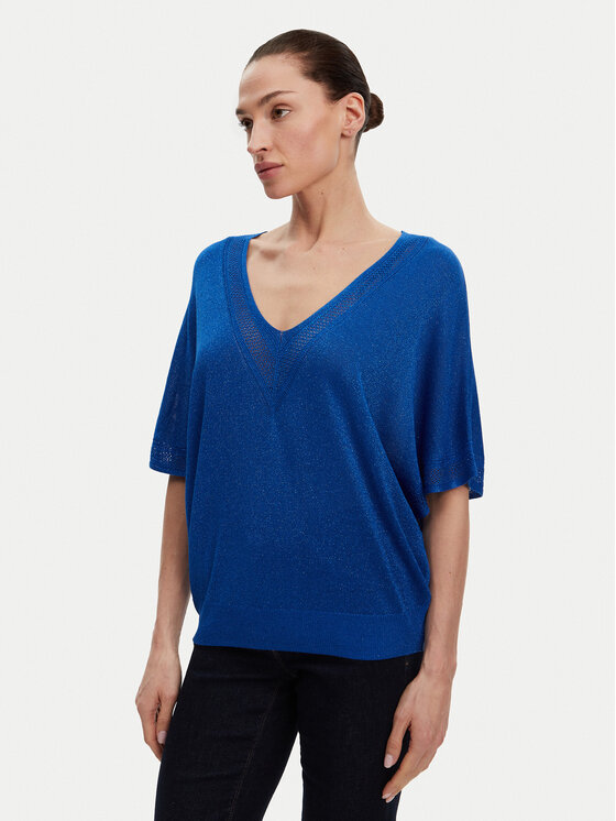 Morgan Morgan Bluse 241-MCHRIS Blau Relaxed Fit