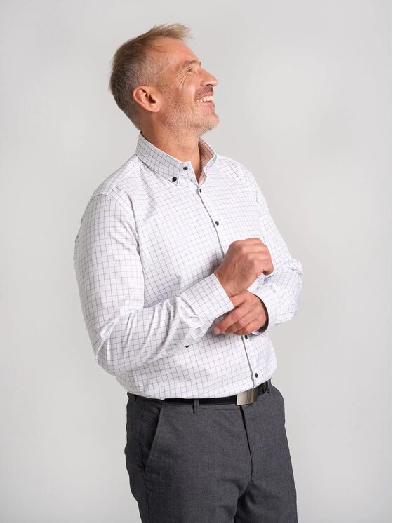 Willsoor Willsoor Koszula 43201sl Biały Slim Fit