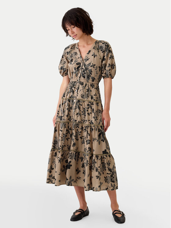 Gap Gap Kleid für den Alltag 517740 Khakifarben Regular Fit
