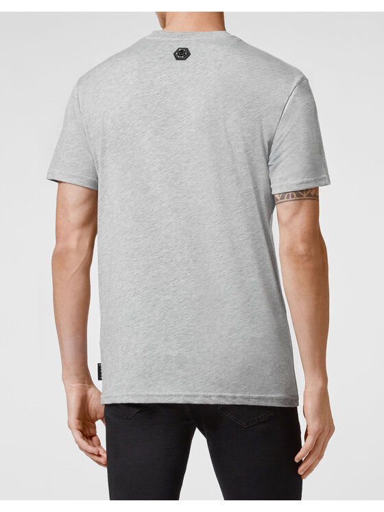 PHILIPP PLEIN PHILIPP PLEIN T-Shirt 4887 Szary Regular Fit