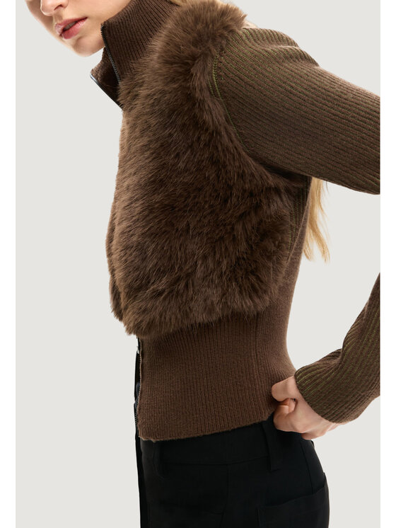 Desigual Desigual Cardigan REPRIS JERS INVERNESS Marrone Casual Fit