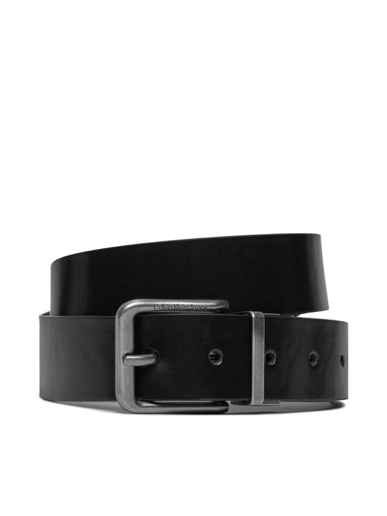 Calvin Klein Jeans Pánsky opasok Gift Cl Lthr Belt Rev/Adj 35Mm K50K511515 Čierna