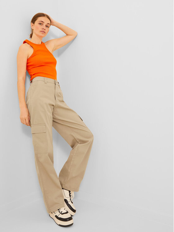JJXX JJXX Riidest püksid 12236946 Beež Regular Fit
