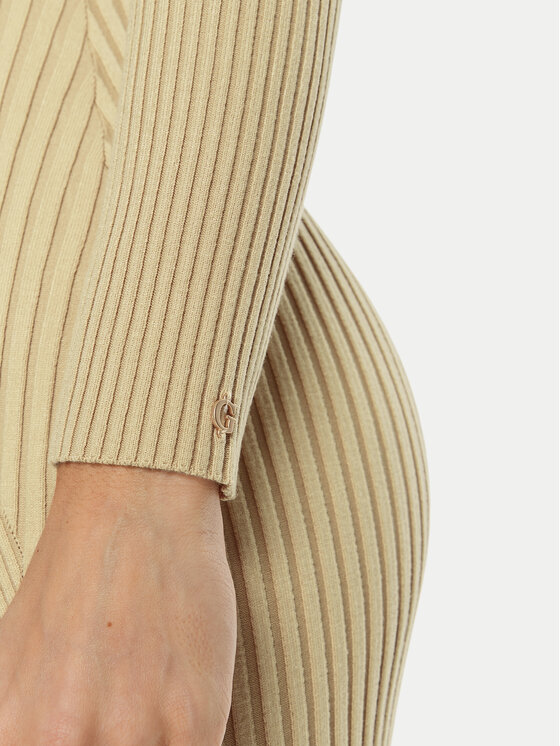 Guess Guess Трикотажна сукня Isabella W4BK07 Z3HP2 Бежевий Slim Fit