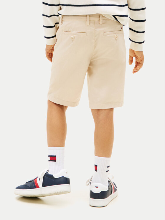 Tommy Hilfiger Tommy Hilfiger Šortky z materiálu 1987 Essential KB0KB09641 Béžová Regular Fit