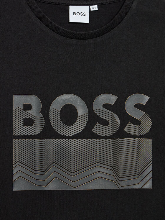 BOSS Boss T-Shirt J25M02 D Czarny Regular Fit