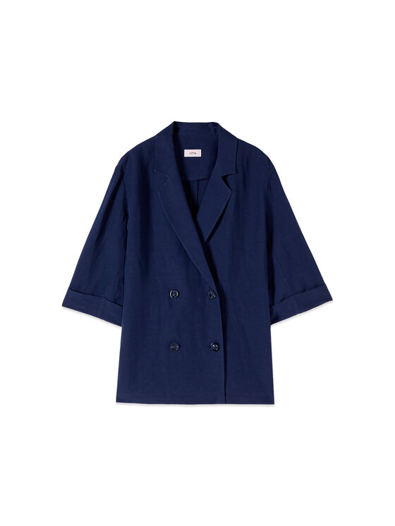 Oltre Oltre Giacca di transizione R008J100325N034 Blu Baggy Fit