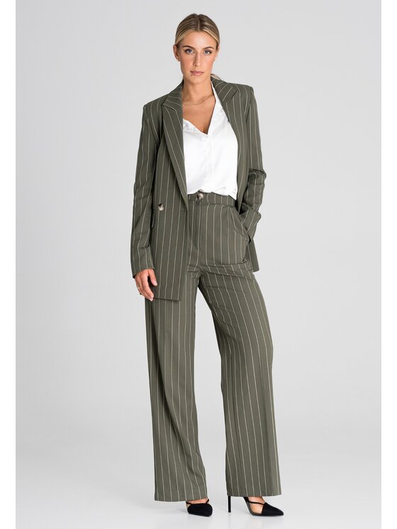 FIGL FIGL Marynarka M951 Khaki Regular Fit