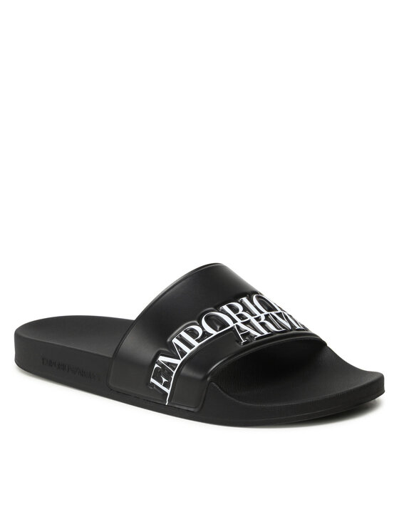 Emporio Armani Męskie Klapki, rozmiar 40, Czarne, XVPS02 XN126 00002