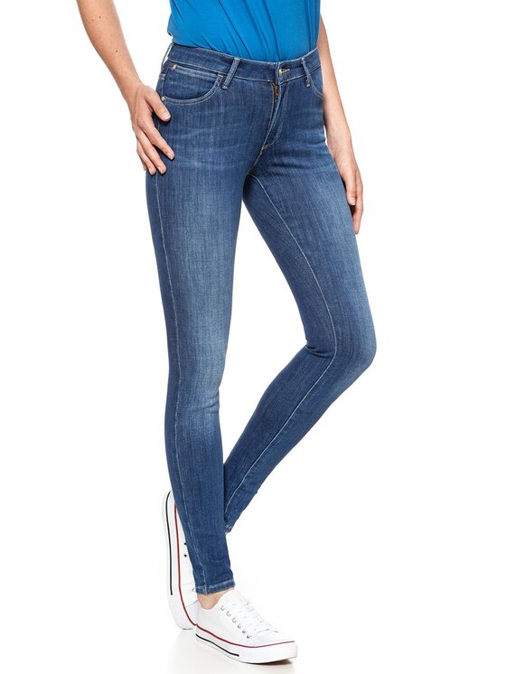Wrangler Wrangler Jeansy SUPER SKINNY Niebieski Skinny Fit